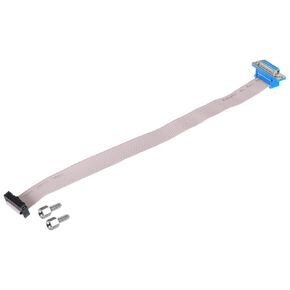 MECCANIXITY 40Pin Flat Ribbon Cable Grey DB37 Female to FC-40P 2.54mm Pitch 30cm Length DB Serial Port Cable for Computer, LED Display, DVD with 2 Screws