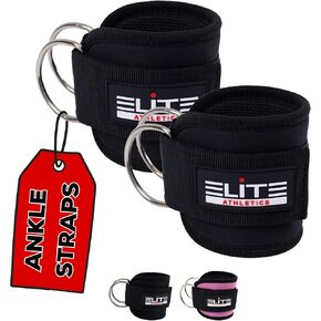 Ankle Strap for Cable Machine (Pair), Adjustable Ankle Cuffs for Cable Kickbacks