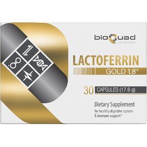 Lactoferrin Gold 1.8 - for Immune Support, Digestive Health, and Iron Absorption - Lactose-Free, Gluten-Free, Non-GMO (60 Count)
