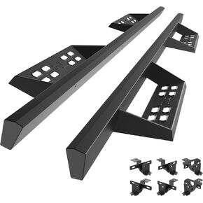 لوحات الجري TAC Sidewinder تناسب 2018-2024 Jeep Wrangler JL 4 أبواب SUV 4 بوصات خطوات جانبية منسدلة قضبان Nerf Rock Slider ذات ملمس ناعم أسود ملحقات الطرق الوعرة (قطعتان)