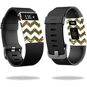 MightySkins Skin Compatible with Fitbit Charge HR Cover Skins Sticker Watch Glitter Chevron