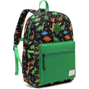 Kasqo Kids Backpack, Water Resistant Lightweight Preschool Toddler Bookbag with Chest Strap for Boys and Girls