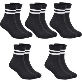 Boys Socks, Toddler Socks Kids Socks Boys Crew Socks Cotton Athletic Socks for Girls Boys 1-12 Years, 5 Pairs