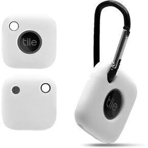 Seltureone Silicone Case Compatible for Tile Mate 2022 with Keychain, Anti-Scratch Lightweight Soft Protective Sleeve Skin Cover for Tile Mate Tracker 2022 (Device Not Included), White