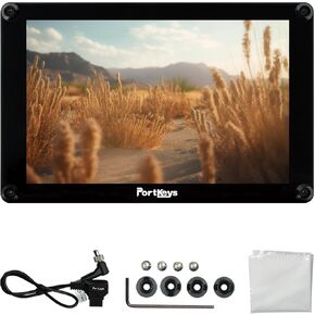 Portkeys HS8 Camera Field Monitor 8" 1100nit Brightness Dual NP-F Battery Plates 3D LUT 4K HDMI Input 3G SDI in/Out Aluminum Housing, VESA 100 x 100 Mounting Points
