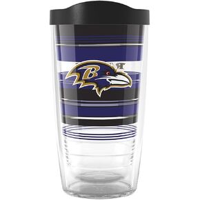 Tervis NFL Baltimore Ravens - Hype Stripes Made in USA Double Walled Insulated Tumbler Travel Cup Keeps Drinks Cold & Hot, 24oz, Classic
