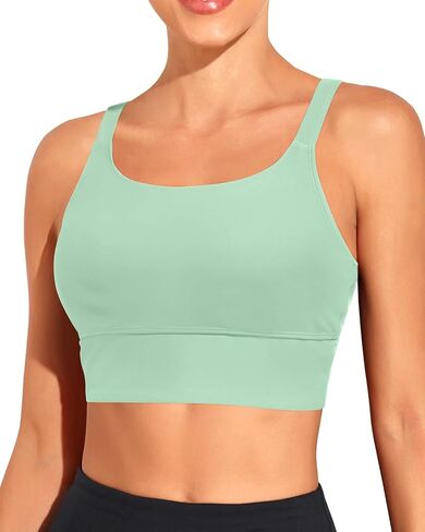 Women Sports Bra Swim Tops - Crop Bikini Top Supportive Bathing Suit Top Swimwear in Kuwait