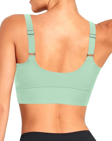 Women Sports Bra Swim Tops - Crop Bikini Top Supportive Bathing Suit Top Swimwear in Kuwait