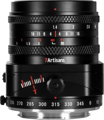 7artisans 50mm F1.4 APS-C Tilt-Shift Prime Lens for Fujifilm X-Mount X-M1 X-H1 X-Pro2 X-Pro3 X-E1 X-E2 X-E2S X-E3 X-A1 X-A2 X-A3 X-A5 X-A7 X-T1 X-T2 X-T10 X-S10 Cameras in Saudi Arabia