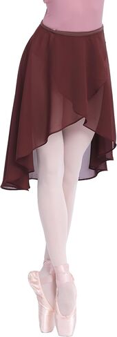 Women Semi-sheer Dance Skirt Irregular Wrap Ballet Skirts Match Leotards in Summer in Kuwait