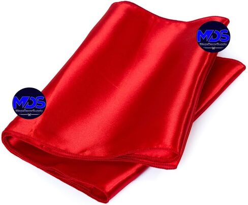 MDS Pack of 10 Satin Table Runners 12 x 108 Inch Long Wedding sateen Bright Silk Smooth Table Runner for Wedding Reception Birthday Graduation Party Event Banquet Spring Decoration - Eggplant in Kuwait