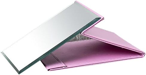 مرآة مكياج محمولة قابلة للطي من جلد البولي يوريثان من جولي مع حامل (متوسط، أسود) in Kuwait