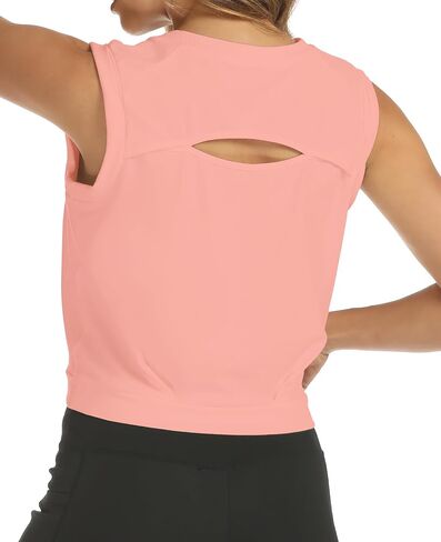 ARRIVE GUIDE Crop Tops Athletic Shirts for Women Yoga Tops Running Gym Workout Tank Shirts in Saudi Arabia
