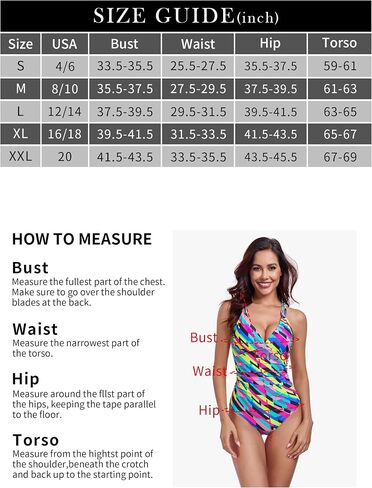 Ocean Blues Women's V-Neck One Piece Swimsuit Tummy Control One Piece Bathing Suit in Kuwait