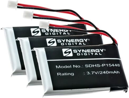 Synergy Digital Wireless Headset Battery, Compatible with MITEL 6940 Wireless Headset, (Li-Pol, 3.7V, 240mAh) Ultra High Capacity, Replacement for Mitel Battery in Saudi Arabia