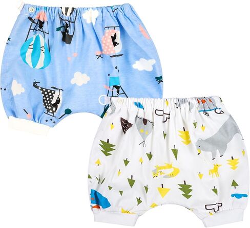 MOEMOE BABY Leakproof Bedwetting Diaper Pants Absorbent Overnight Diaper Short for Boys and Girls 2 Packs Blue in Saudi Arabia