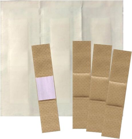 200 Junior Sheer Plastic Adhesive Bandages with Non-Stick Pad - Sterile 3/8’’x1.5’’ Bandage for Wound Care for First Aid Kits - Latex Free Long Lasting Protective Dressing for Cuts and Abrasions (200) in Kuwait