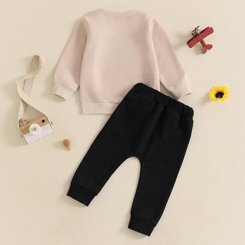 Pudcoco Toddler Baby Boy Fall Winter Clothes Construction Truck Excavator Sweatshirt Jogger Pants Outfit Set in Kuwait