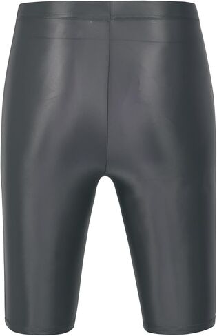 CHICTRY Mens Glossy High Waist Shorts Elastic Waistband Short Leggings Swimwear Workout Sports Bottoms in Saudi Arabia