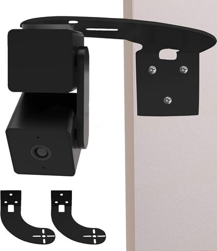 حامل كاميرا زاوية Uogw مكون من قطعتين لكاميرا Wyze Cam Pan V3/Wyze Cam V4، أقصى تغطية 270 درجة على جانبي المنزل، مما يقلل من البقع العمياء، دعامة تثبيت على الحائط بزاوية ممتدة لكاميرا Wyze Cam-أسود in Kuwait