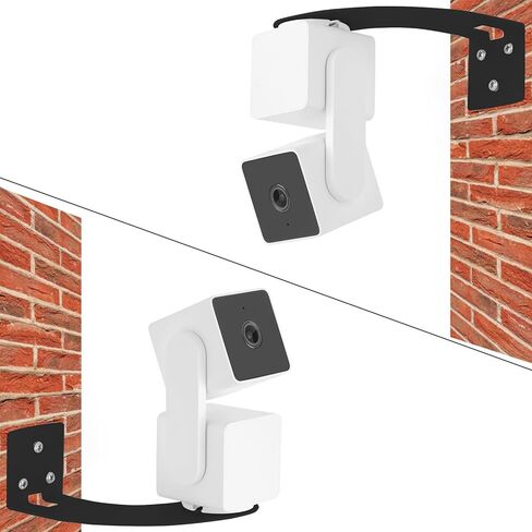 حامل كاميرا زاوية Uogw مكون من قطعتين لكاميرا Wyze Cam Pan V3/Wyze Cam V4، أقصى تغطية 270 درجة على جانبي المنزل، مما يقلل من البقع العمياء، دعامة تثبيت على الحائط بزاوية ممتدة لكاميرا Wyze Cam-أسود in Kuwait