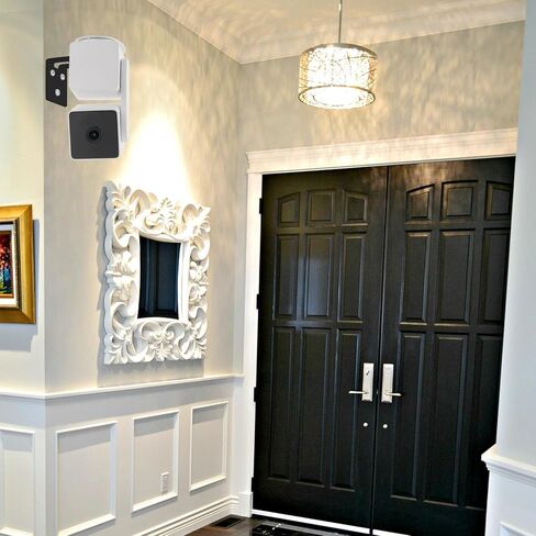 حامل كاميرا زاوية Uogw مكون من قطعتين لكاميرا Wyze Cam Pan V3/Wyze Cam V4، أقصى تغطية 270 درجة على جانبي المنزل، مما يقلل من البقع العمياء، دعامة تثبيت على الحائط بزاوية ممتدة لكاميرا Wyze Cam-أسود in Kuwait