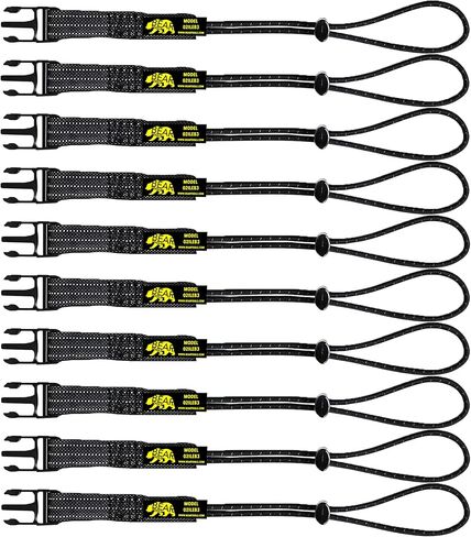 BearTOOLS Interchangeable Quick Switch Tool Safety Lanyard – 3 in 1 - Safety Fall Protection – Aluminium Screw Lock – Twin Locking Attachments - Ultra-Sturdy (Black 3PK) in Kuwait