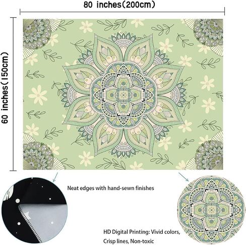 BVCY Mandala Tapestry For Bedroom Pink Tapestry Wall Hanging Art aesthetic Decor Suitable Dormitory Gift Living Dorm (LD003, Horizontal 60 * 51inches（150 * 130 cm）) in Saudi Arabia