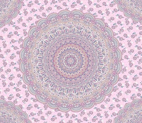 BVCY Mandala Tapestry For Bedroom Pink Tapestry Wall Hanging Art aesthetic Decor Suitable Dormitory Gift Living Dorm (LD003, Horizontal 60 * 51inches（150 * 130 cm）) in Saudi Arabia