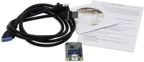 بطاقة Syba 19-Pin USB 3.0 Header Mini PCI-Express مع كابل USB 3.0 أنثى SD-MPE20142 in Kuwait