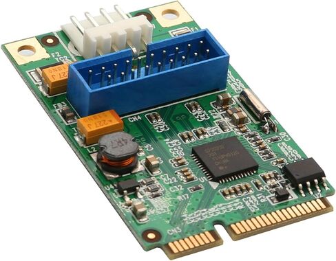 بطاقة Syba 19-Pin USB 3.0 Header Mini PCI-Express مع كابل USB 3.0 أنثى SD-MPE20142 in Kuwait