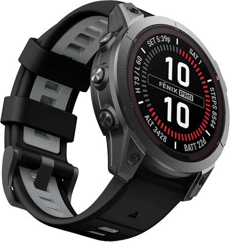 OVERSTEP Compatible with Fenix 7X Bands, 26mm Width Soft Silicone Replacement Strap for Fenix 7X Pro/Fenix 6X/ Fenix 5X/ Fenix 3 Smartwatch in Saudi Arabia