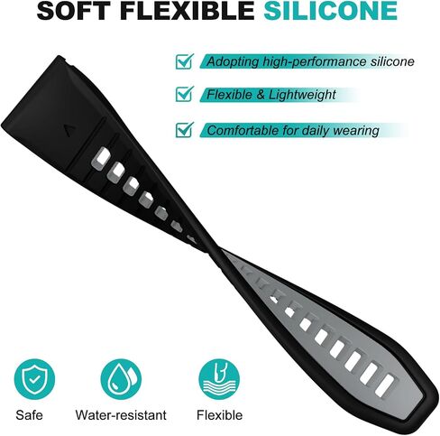OVERSTEP Compatible with Fenix 7X Bands, 26mm Width Soft Silicone Replacement Strap for Fenix 7X Pro/Fenix 6X/ Fenix 5X/ Fenix 3 Smartwatch in Saudi Arabia