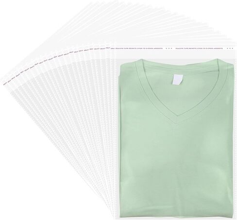 9"x12" Self Adhesive Sealing Cellophane Bags, 100 Count Clear Self Seal Plastic Cello Bags for Shirt, Clothing, A4 Documents, Magzine, Artwork, Gift Wrap Storage in Kuwait