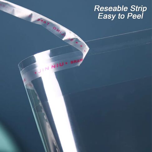 9"x12" Self Adhesive Sealing Cellophane Bags, 100 Count Clear Self Seal Plastic Cello Bags for Shirt, Clothing, A4 Documents, Magzine, Artwork, Gift Wrap Storage in Kuwait