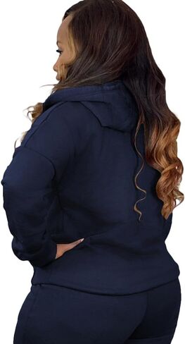 Tycorwd Women's Plus Size Casual Hoodies Sweatshirt Long Sleeve Full Zipper Track Top Athletic Jackets with Pocket in Saudi Arabia