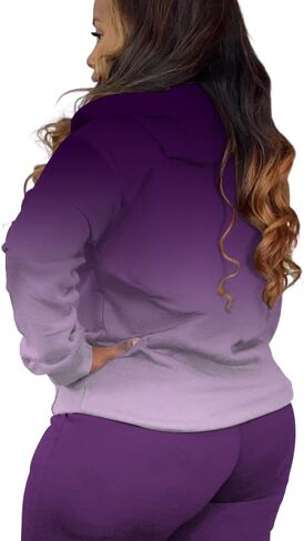 Tycorwd Women's Plus Size Casual Hoodies Sweatshirt Long Sleeve Full Zipper Track Top Athletic Jackets with Pocket in Saudi Arabia