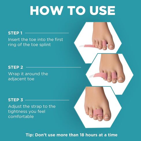 Homergy Hammer Toe Corrector & Straightener, 4-Pack Toe Tape for Women in Saudi Arabia