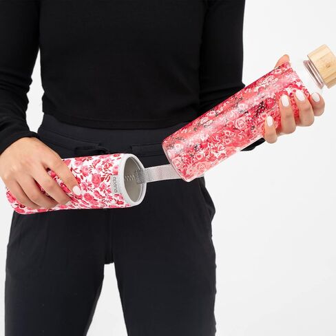 Apana Yoga Glass Water Bottles BPA Free Non Slip Sleeve Leak Proof Lid Reusable 32 Oz Sports Water Bottle Wide Mouth Lid Portable Hydration Tumbler in Saudi Arabia