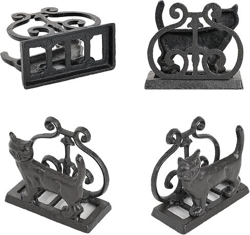 Sungmor Vintage Cast Iron Napkin Holder, Rustic Farmhouse Napkins Holder, Freestanding Table Napkins Stand, Pretty Tableware Decor Paper Napkin Rack, Home Restaurant Dining Table Square Napkin Holder in Saudi Arabia
