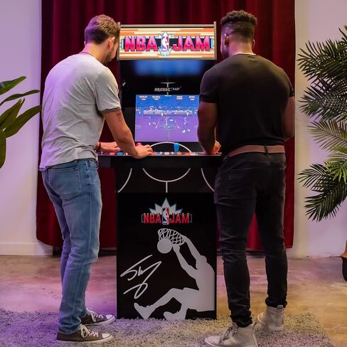 ARCADE1UP NBA Jam Deluxe 2-Player Control Panel Arcade Machine, Built for Your Home, 5 Foot Tall Cabinet with 3 Classic Games in Saudi Arabia
