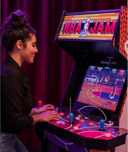 ARCADE1UP NBA Jam Deluxe 2-Player Control Panel Arcade Machine, Built for Your Home, 5 Foot Tall Cabinet with 3 Classic Games in Saudi Arabia