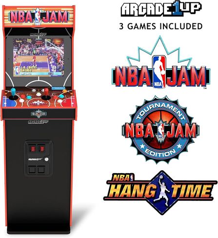 ARCADE1UP NBA Jam Deluxe 2-Player Control Panel Arcade Machine, Built for Your Home, 5 Foot Tall Cabinet with 3 Classic Games in Saudi Arabia