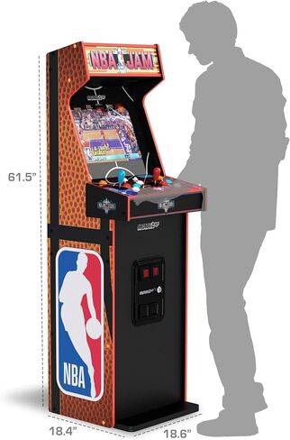 ARCADE1UP NBA Jam Deluxe 2-Player Control Panel Arcade Machine, Built for Your Home, 5 Foot Tall Cabinet with 3 Classic Games in Saudi Arabia
