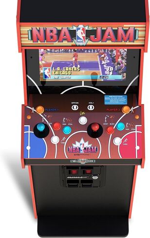 ARCADE1UP NBA Jam Deluxe 2-Player Control Panel Arcade Machine, Built for Your Home, 5 Foot Tall Cabinet with 3 Classic Games in Saudi Arabia