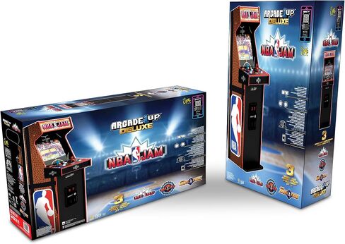 ARCADE1UP NBA Jam Deluxe 2-Player Control Panel Arcade Machine, Built for Your Home, 5 Foot Tall Cabinet with 3 Classic Games in Saudi Arabia