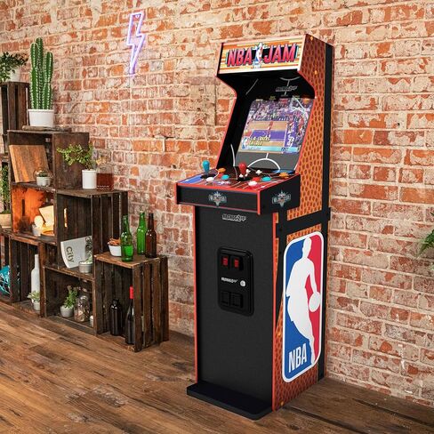 ARCADE1UP NBA Jam Deluxe 2-Player Control Panel Arcade Machine, Built for Your Home, 5 Foot Tall Cabinet with 3 Classic Games in Saudi Arabia