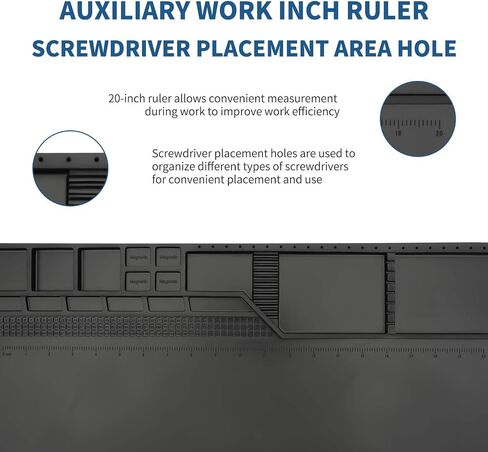 HTM-201 Black Silicone Repair Mat Heat Resistant Electronic Repair Mat for Soldering, Electronics, Computer Repair Etc in Kuwait