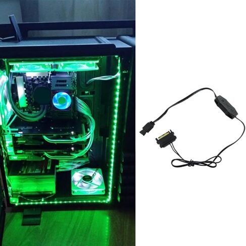 ARGB تحكم SATA إمدادات الطاقة ضوء شريط تحكم 5 فولت 3Pin Aura RGB Controller-1PCS in Kuwait