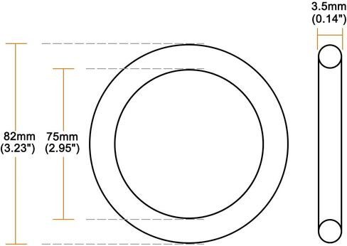 uxcell Nitrile Rubber O-Rings 32mm OD 24mm ID 4mm Width, Metric Nitrile Rubber Sealing Gasket, Pack of 1 in Saudi Arabia